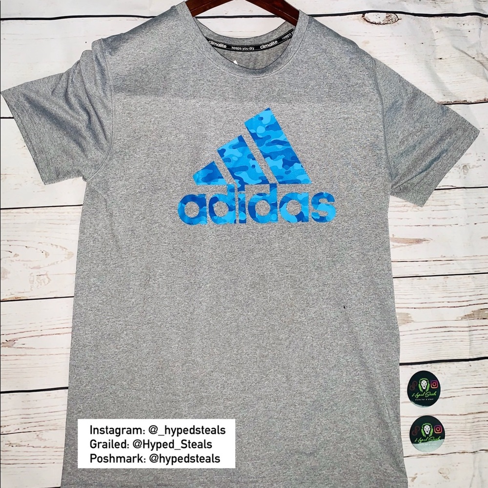 ADIDAS Badge of Sport Tee | Blue Camo